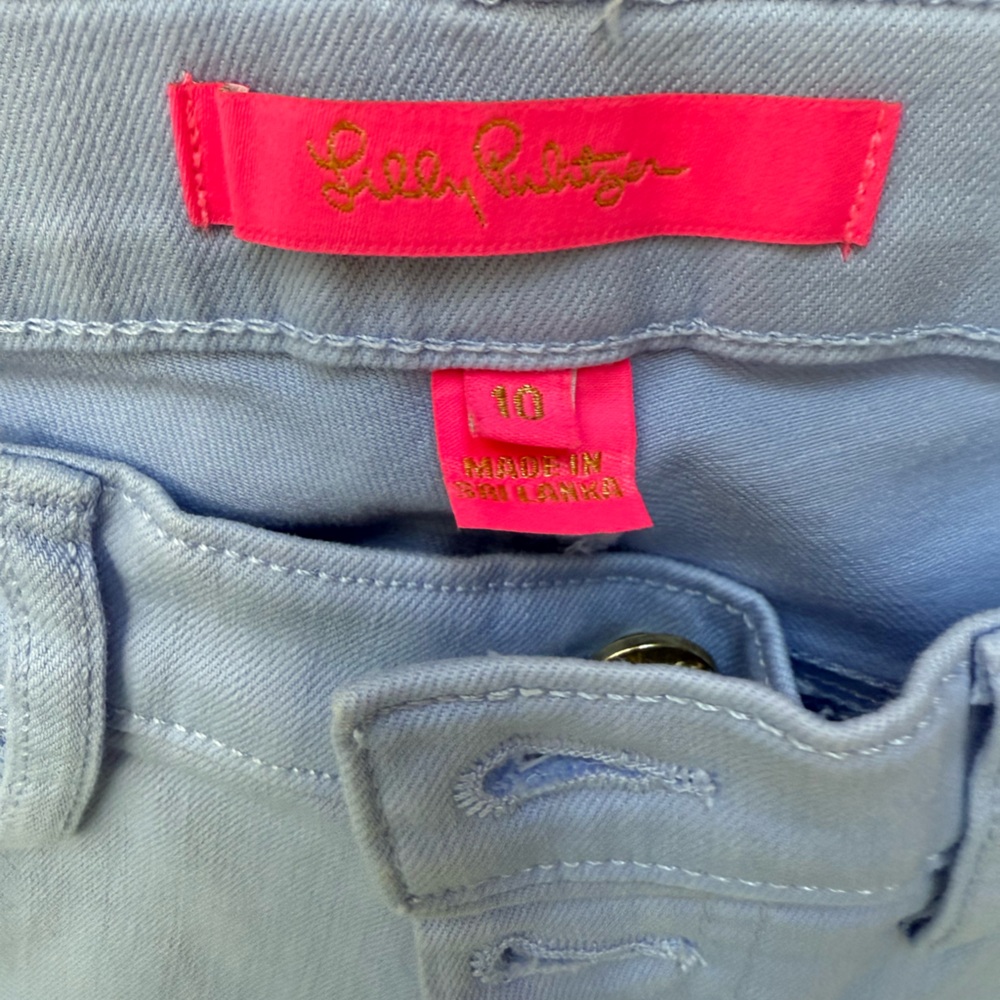 Blue Straight Leg Jeans with Uniform Color - Picture 2 of 4